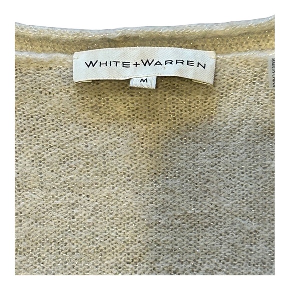 Women's White & Warren Alpaca V Neck Pullover Sweater Size M Medium - Picture 2 of 3